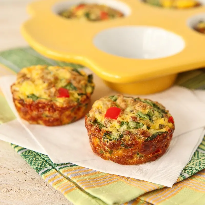 Grape Nuts kale and mozzarella mini frittatas recipe