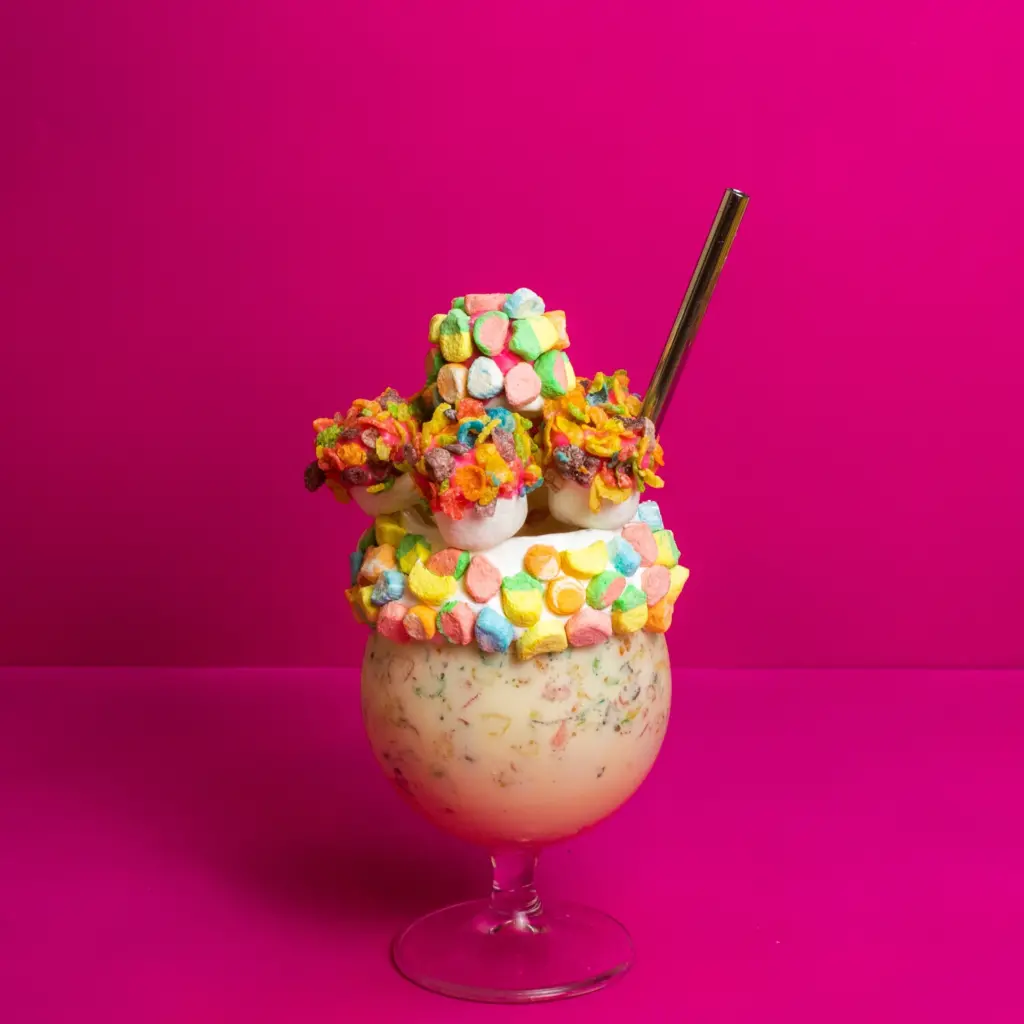 Marshmallow Fruity Pebbles Shake