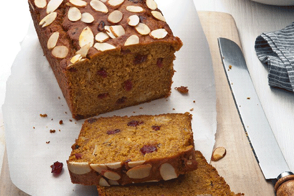 Spiced pumpkin bread recipe made with Great Grains cereal