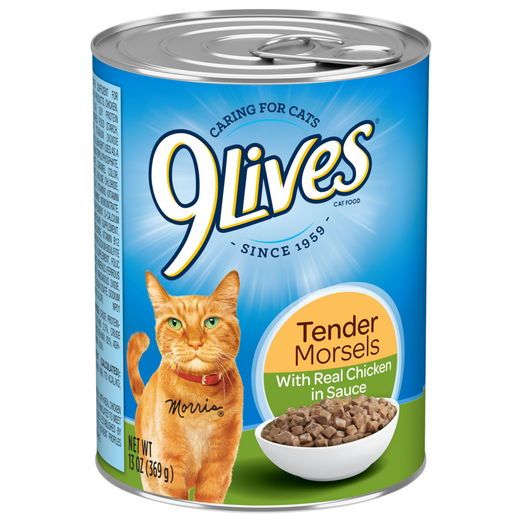 9Lives Tender Morsels Real Chicken Sauce Wet Can Food Large Can