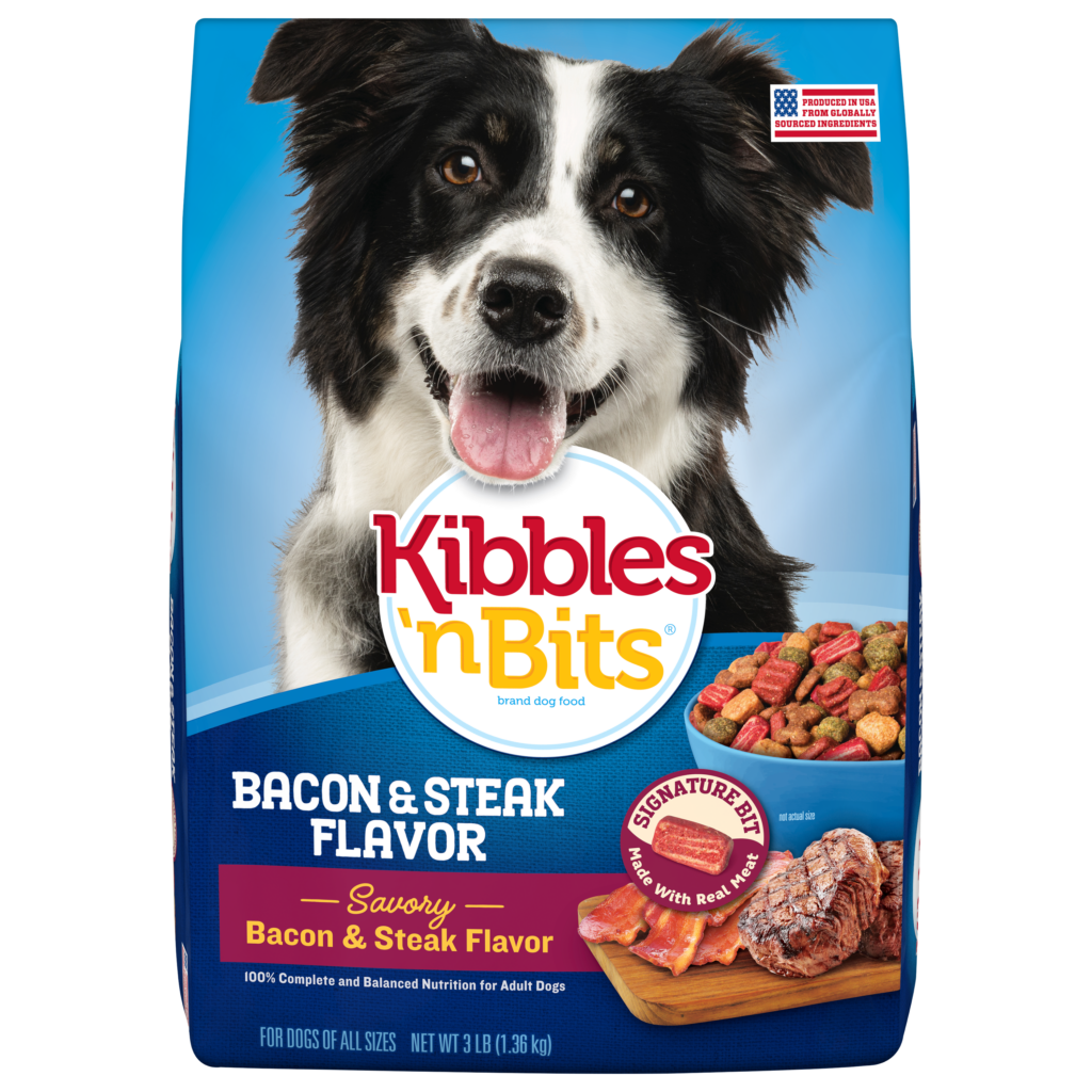 Kibbles'n Bits Bacon & Steak Flavor Dry Dog Food 3LB