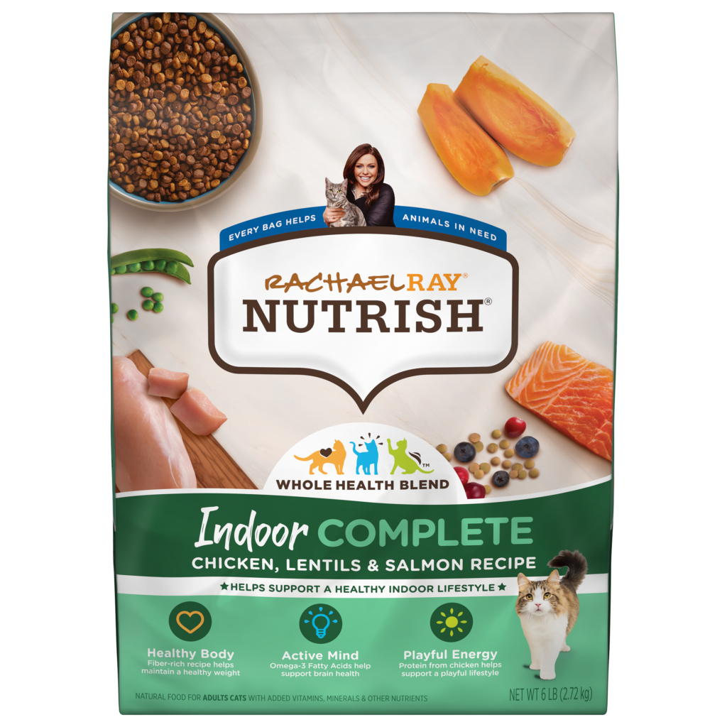 Nutrish Indoor Complete Chicken Lentils Salmon Dry Cat Food